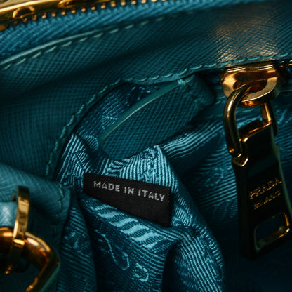 Prada Saffiano Medium Galleria Double Zip Tote Turchese 7 of 7