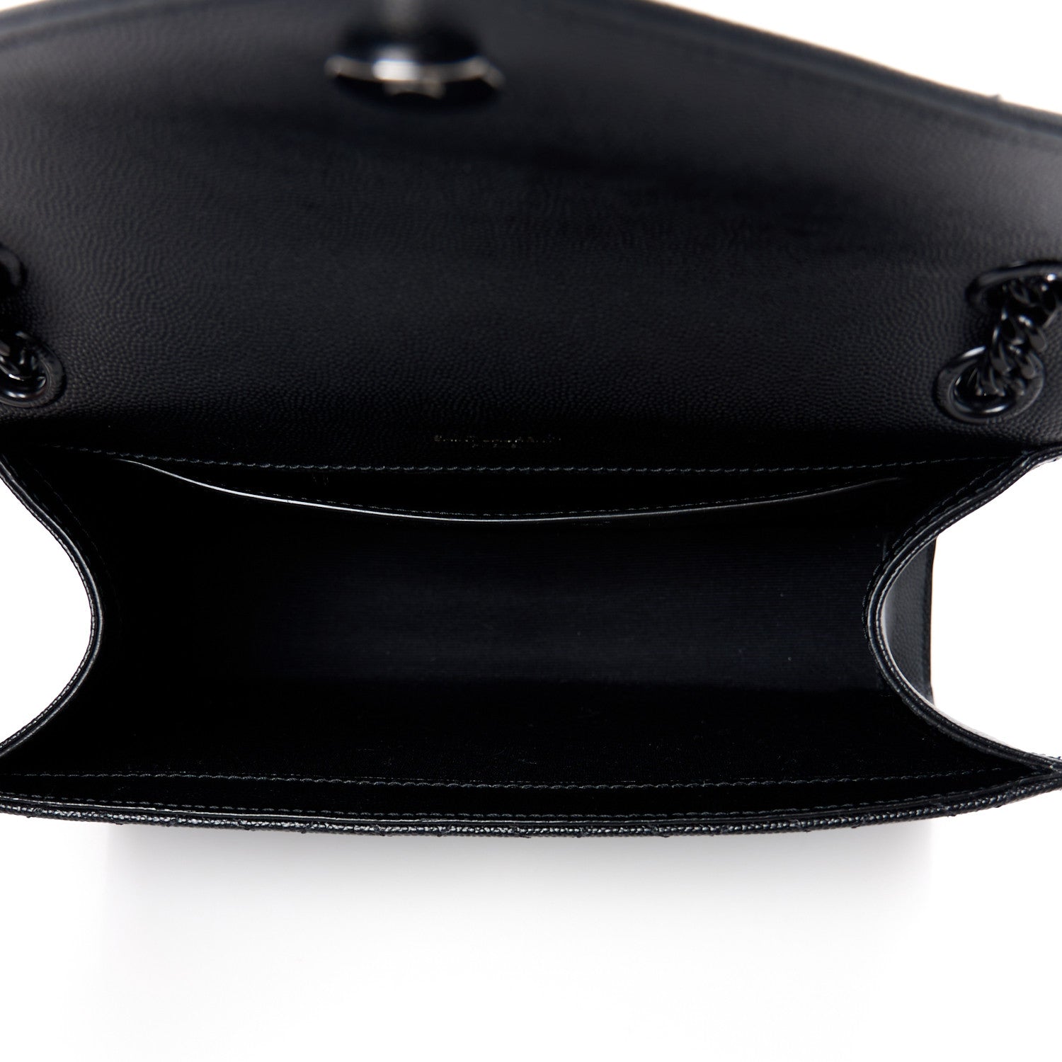 Saint Laurent Grain De Poudre Textured Mixed Matelasse Triquilt Medium Monogram Monochrome Satchel Black 5 of 11