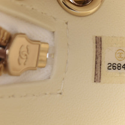 Chanel Lambskin Coco Lifesaver Round Bag Pink White 6 of 10
