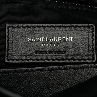 Saint Laurent Crinkled Calfskin Matelasse Monogram Medium Niki Chain Satchel Black 7 of 11