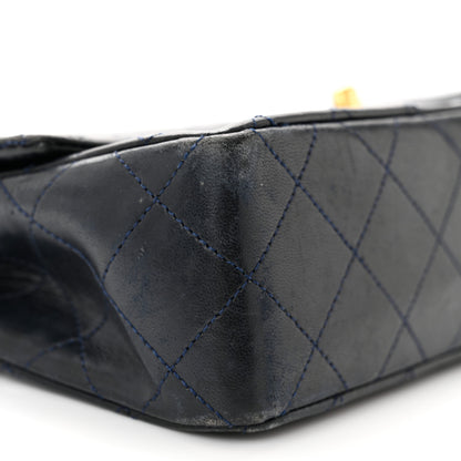 Chanel Lambskin Quilted Small Double Flap Navy 10 of 16