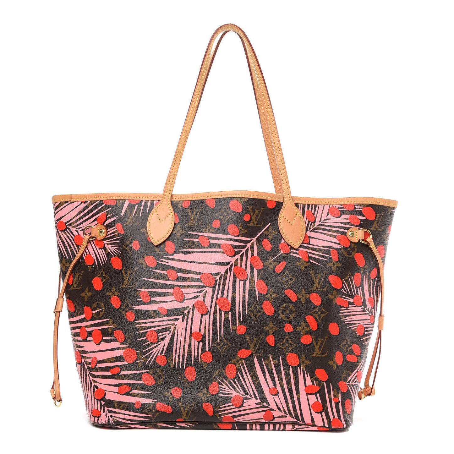 Monogram Jungle Dots Neo Neverfull MM Sugar Pink Poppy