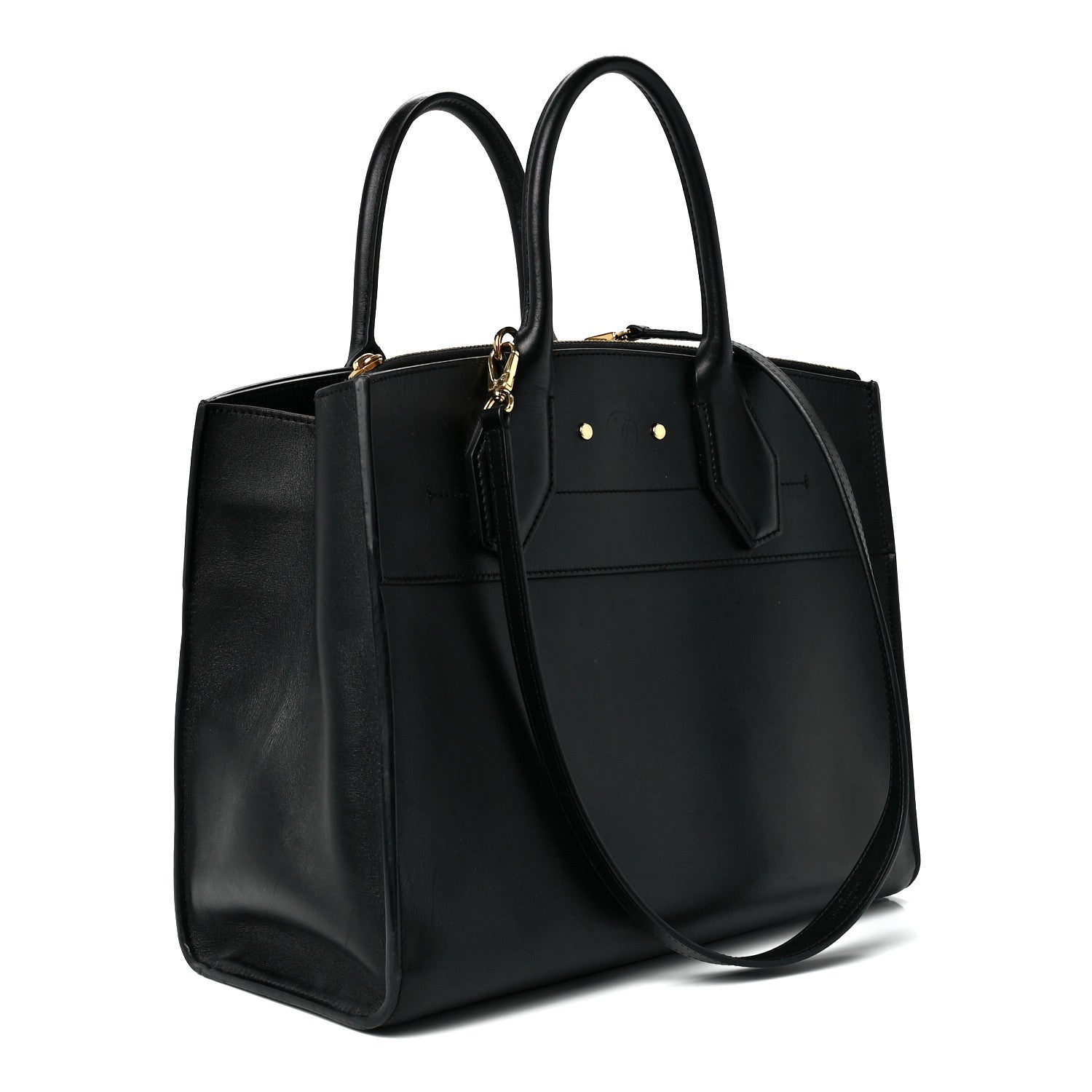 Louis Vuitton Calfskin City Steamer MM Black 3 of 13