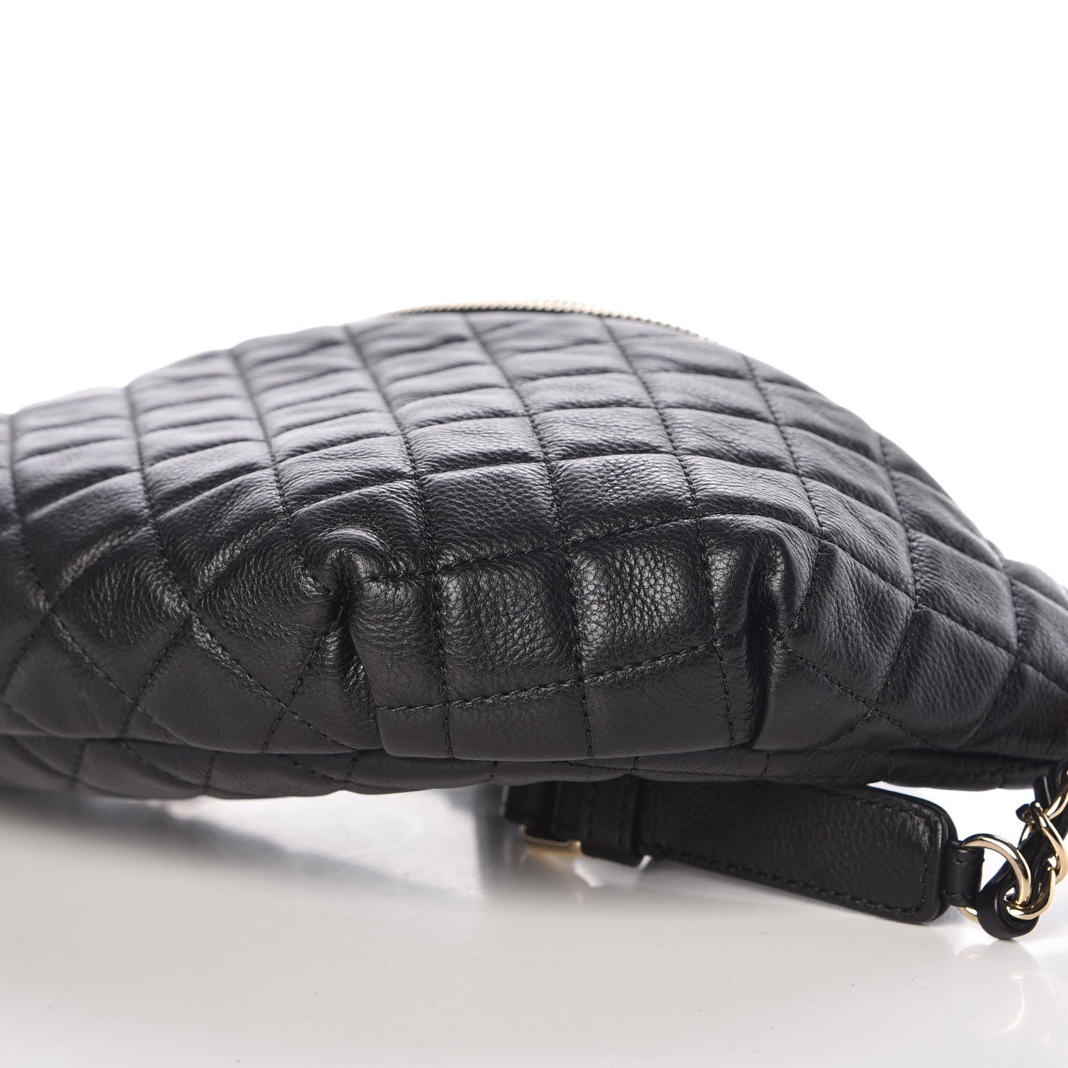 Chanel Calfskin Quilted Banane Waist Bag Fanny Pack Black 6 of 9