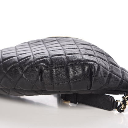 Chanel Calfskin Quilted Banane Waist Bag Fanny Pack Black 6 of 9