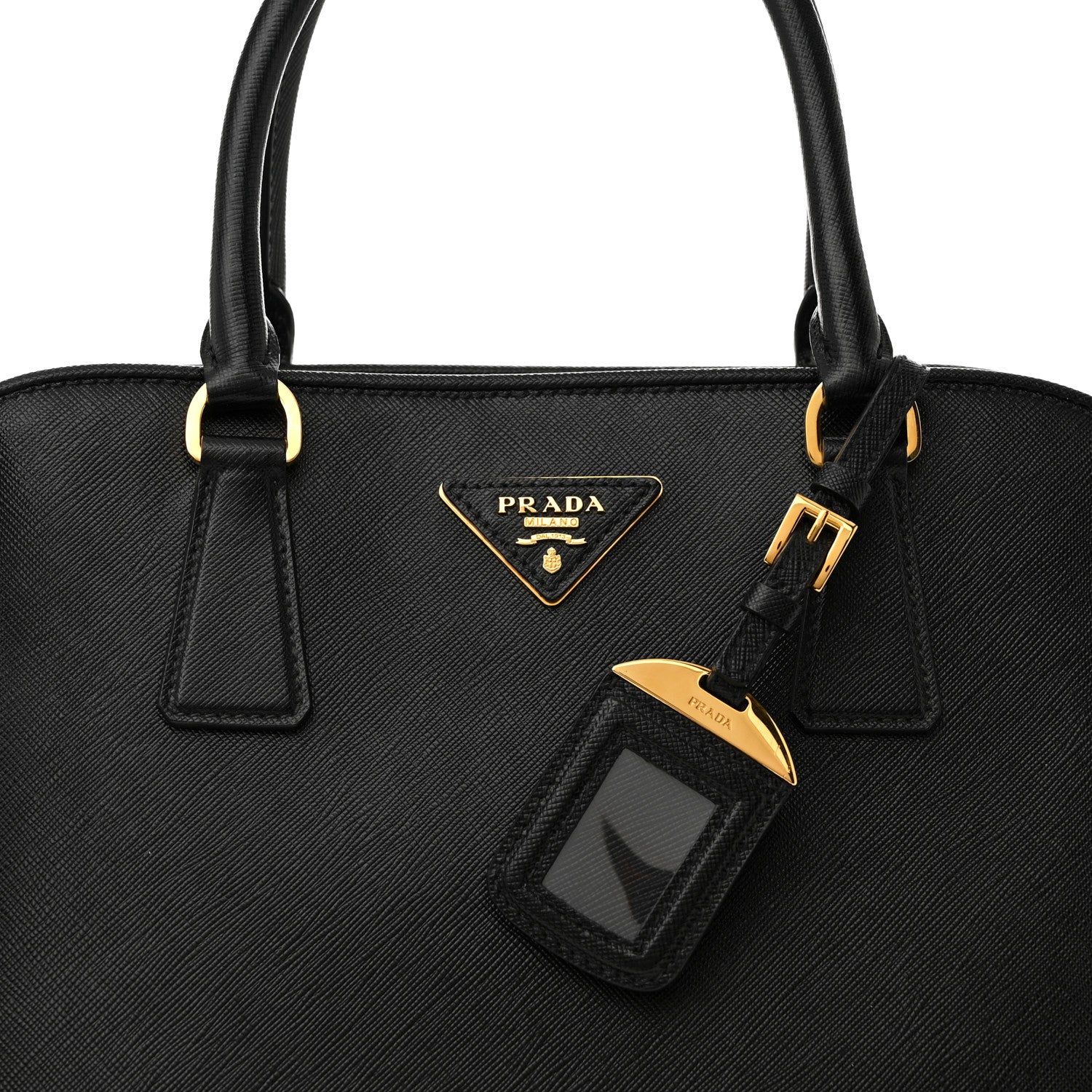 Prada Saffiano Lux Open Promenade Tote Black 9 of 13