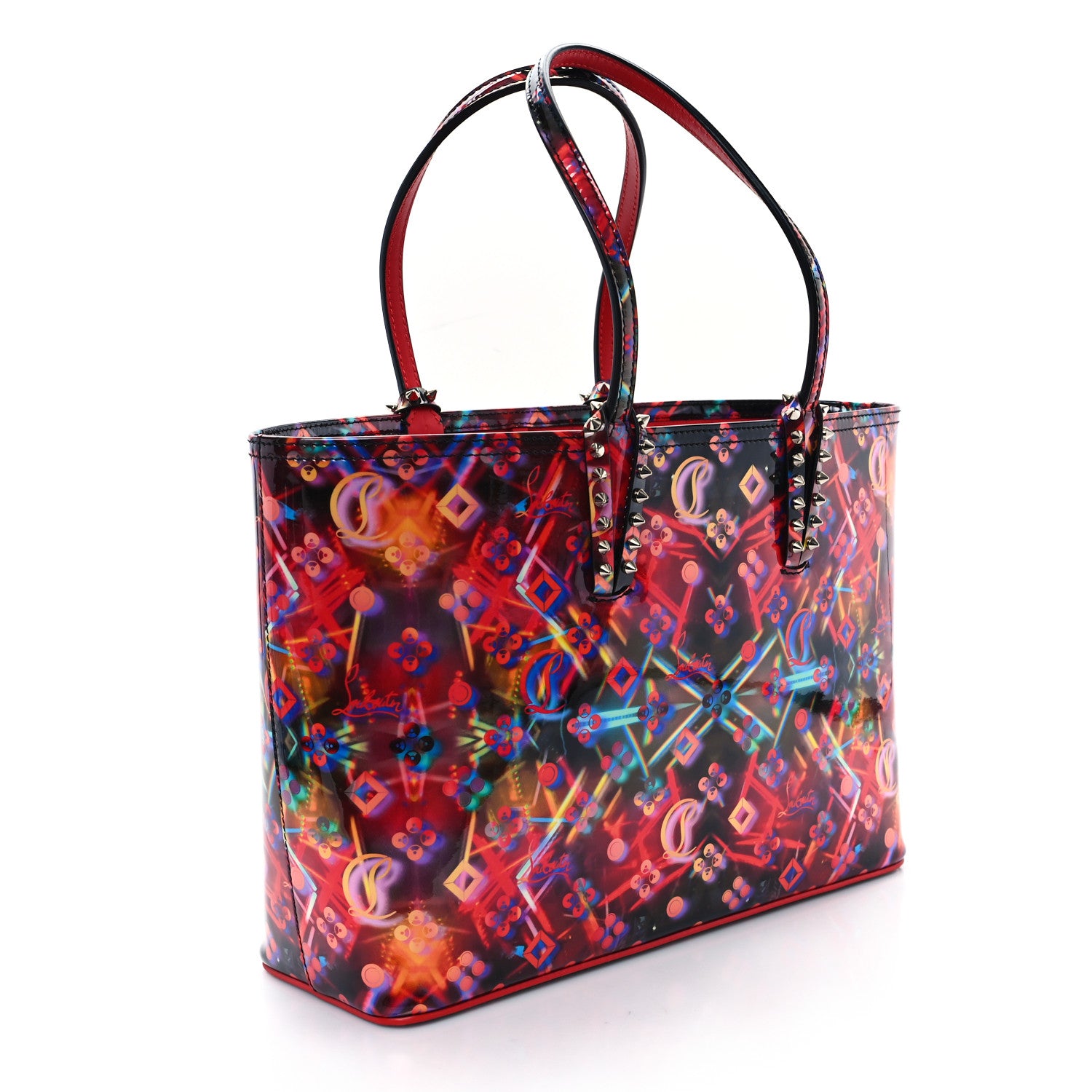 Christian Louboutin Patent Calfskin Small Discolaser Cabata Tote Multicolor 4 of 12