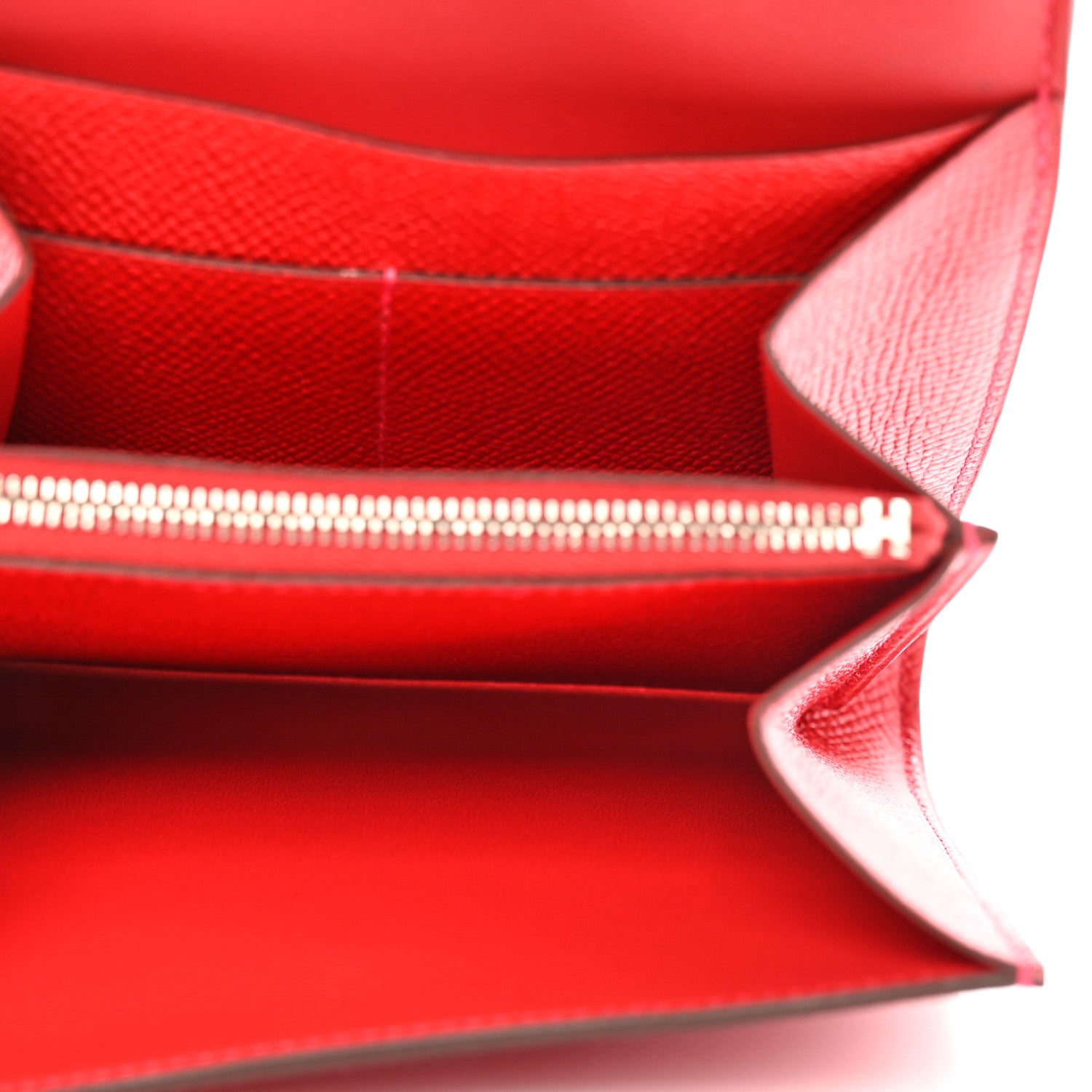 Hermes Epsom Constance Compact Passant Wallet Rouge Casaque 5 of 8
