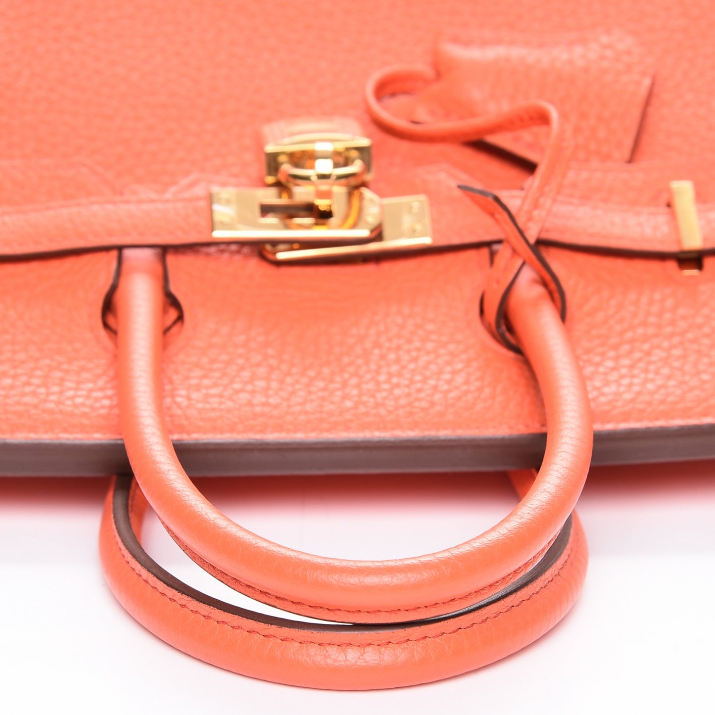 Taurillon Clemence Birkin 25 Orange Poppy