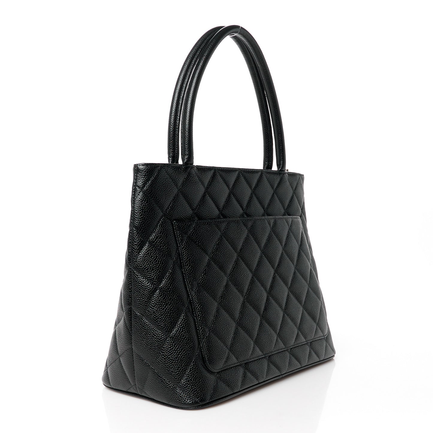 Caviar Quilted Medallion Tote Black