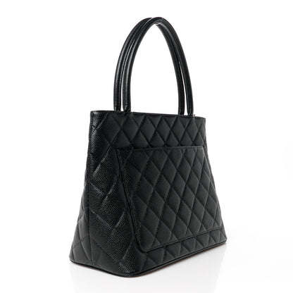 Chanel Caviar Quilted Medallion Tote Black 3 of 10