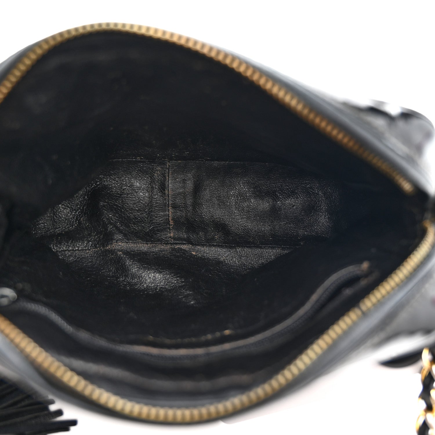 Chanel Patent Quilted Tassel Camera Case Black 5 of 13