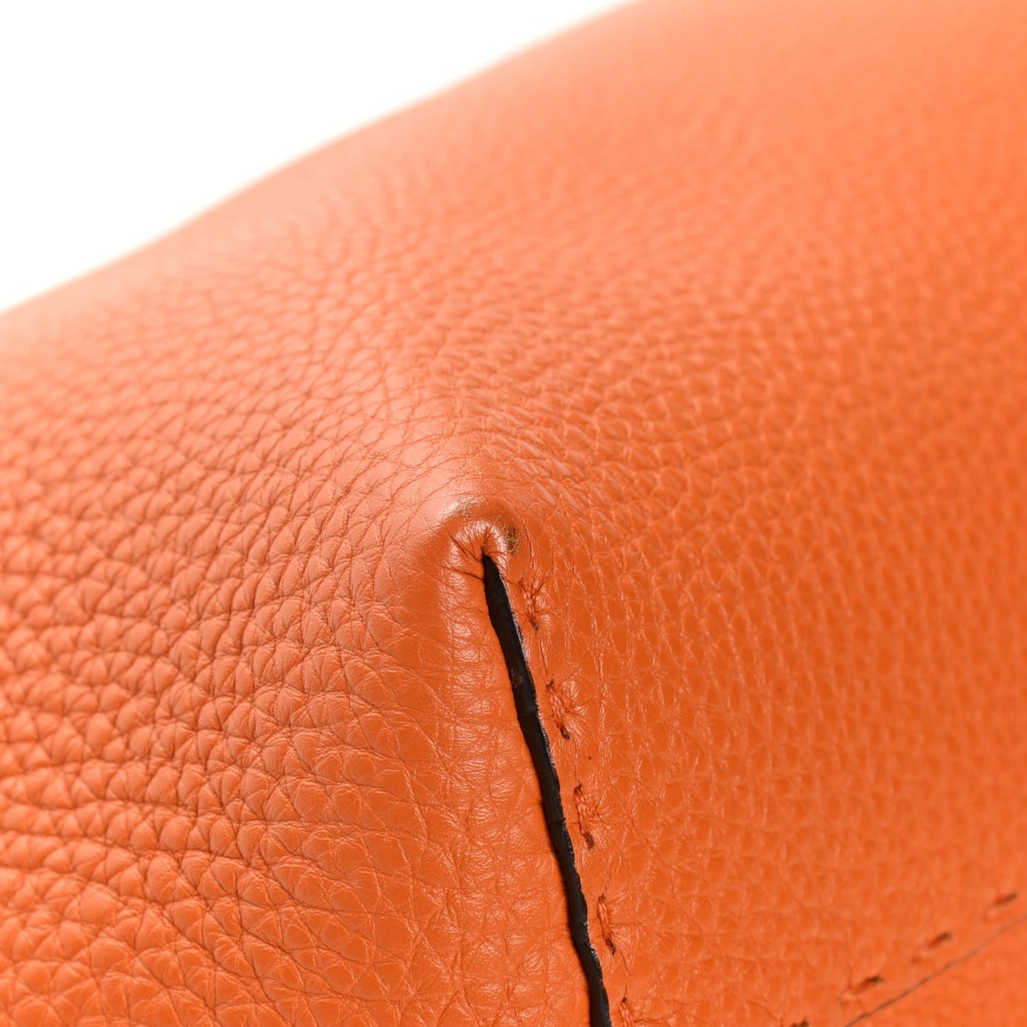 Cuoio Romano Selleria Bi-Color Carla Shopping Tote Orange Stone