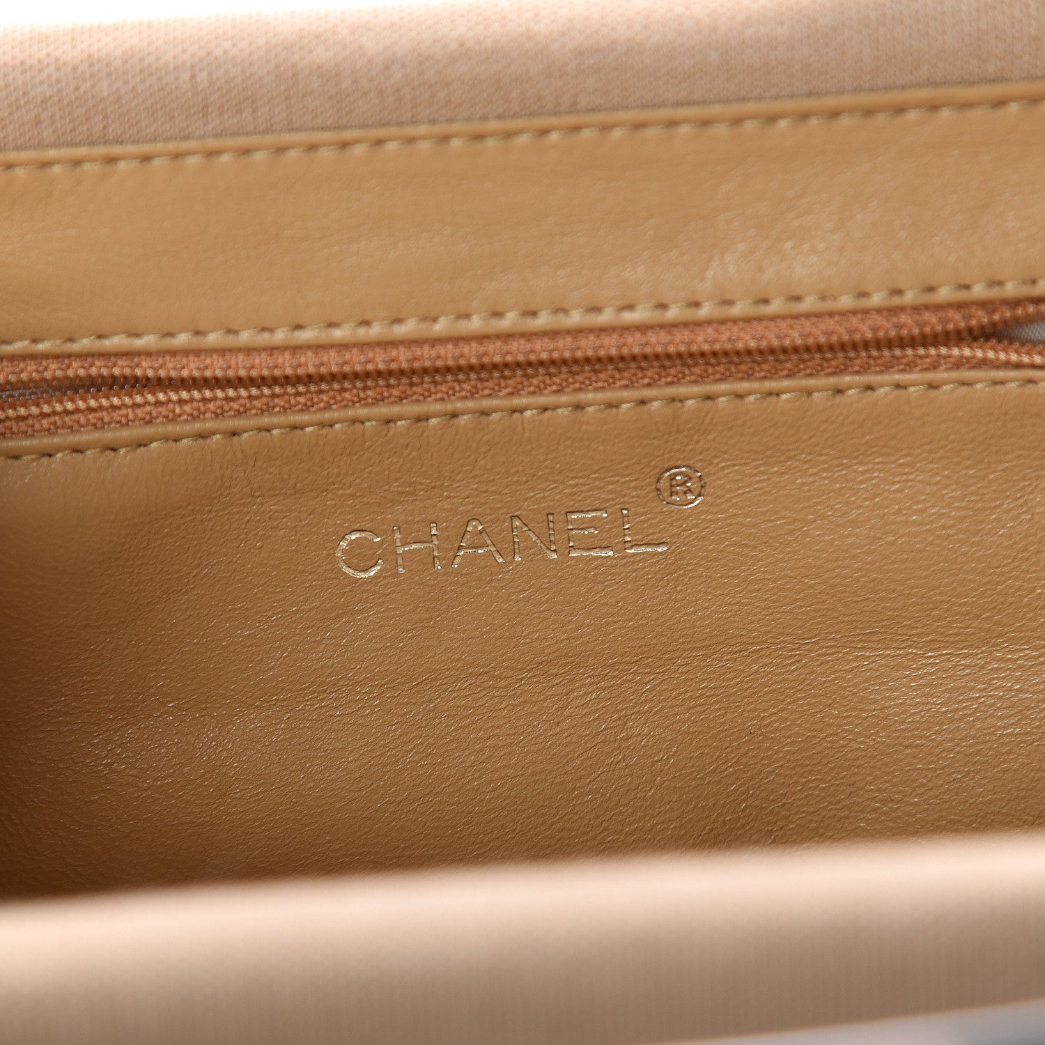 Chanel Jersey Frame Top Handle Bag Beige 5 of 9