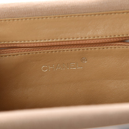 Chanel Jersey Frame Top Handle Bag Beige 5 of 9