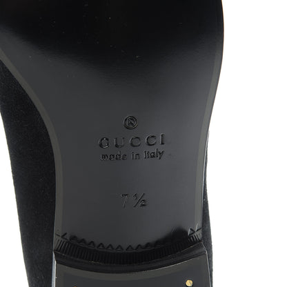 Gucci Suede Dragon Embroidered Mens Loafers 7.5 Black 6 of 8