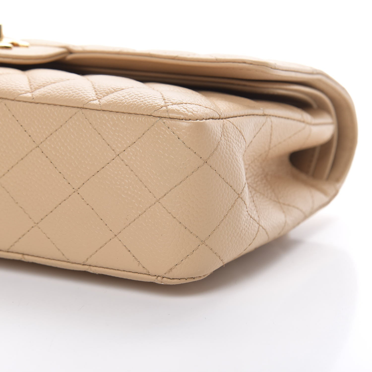 Chanel Caviar Quilted Medium Double Flap Beige 10 of 11