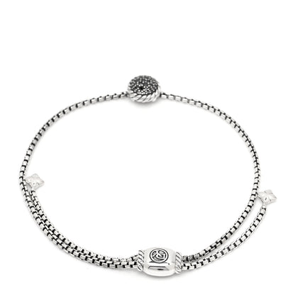 David Yurman Sterling Silver Black Diamond 9mm Chatelaine Petite Pave Bracelet 3 of 5