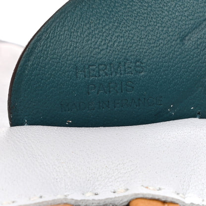 Hermes Milo Lambskin Grigri Rodeo Pegase Horse Bag Charm PM Bleu Brume Sesame Vert Bosphore 3 of 5