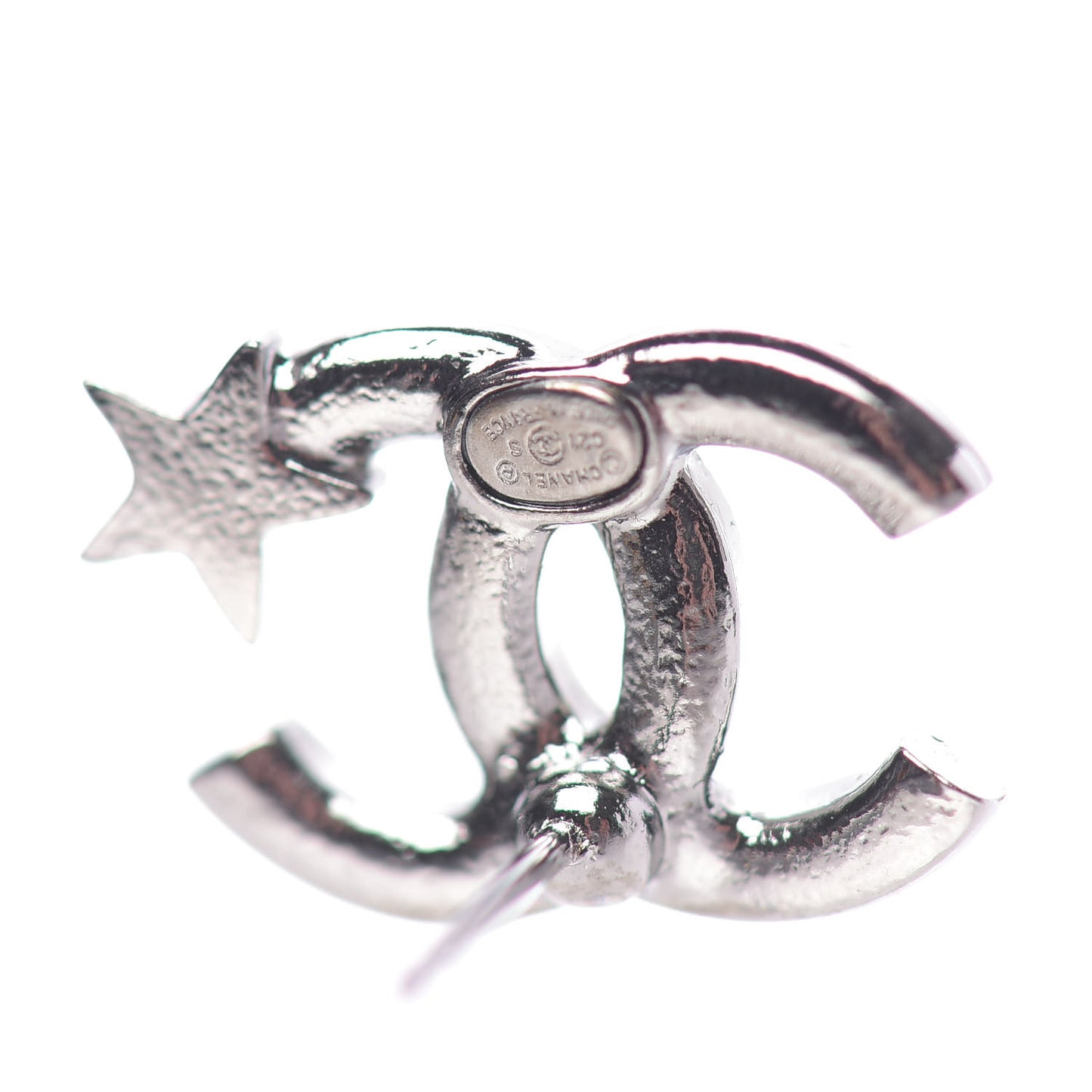 Crystal CC Starfall Earrings Silver