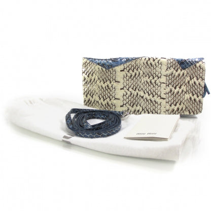 Miu Miu Python Convertible Clutch 2 of 7