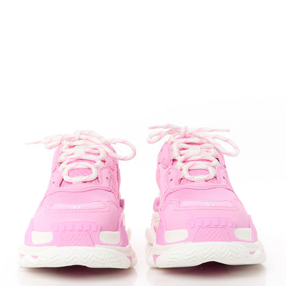Balenciaga Fabric Mesh Womens Triple S Sneakers 37 Pink White 2 of 9