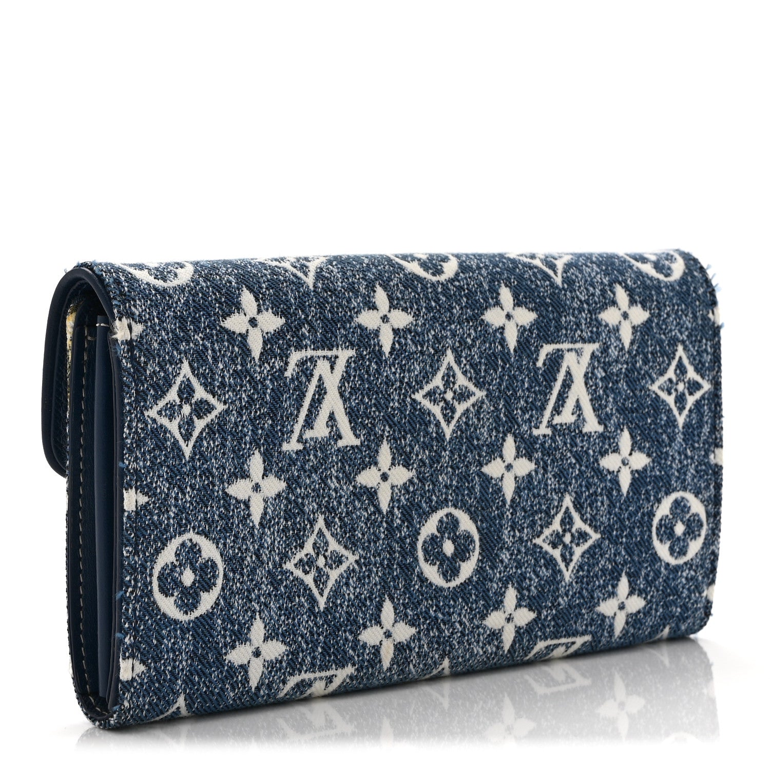 Louis Vuitton Monogram Jacquard Denim Sarah Wallet Bleu 3 of 9