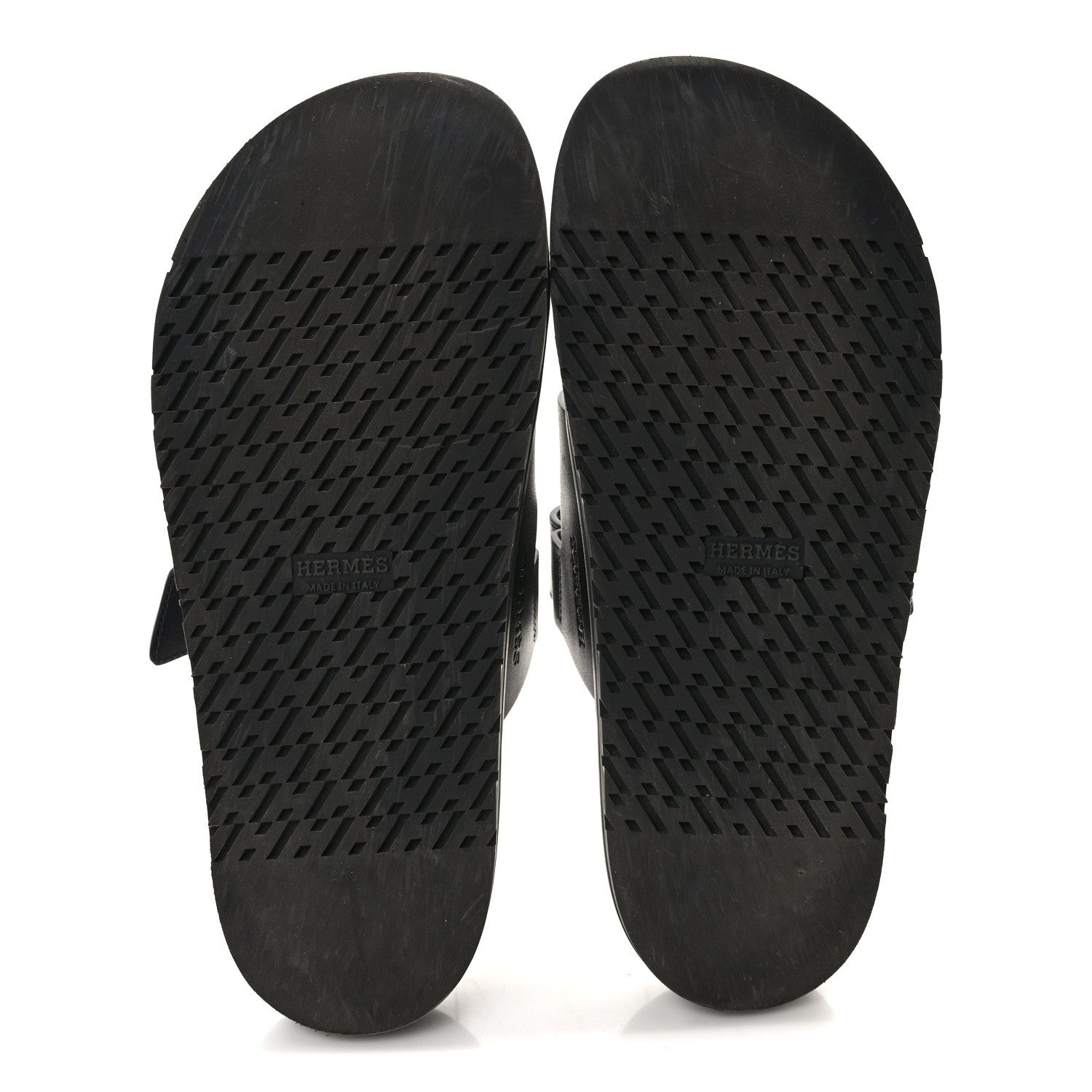 Hermes Calfskin Womens Chypre Sandals 39.5 Black 5 of 10
