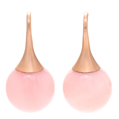 Irene Neuwirth 18K Rose Gold Pink Opal Gumdrop Earrings 1 of 5
