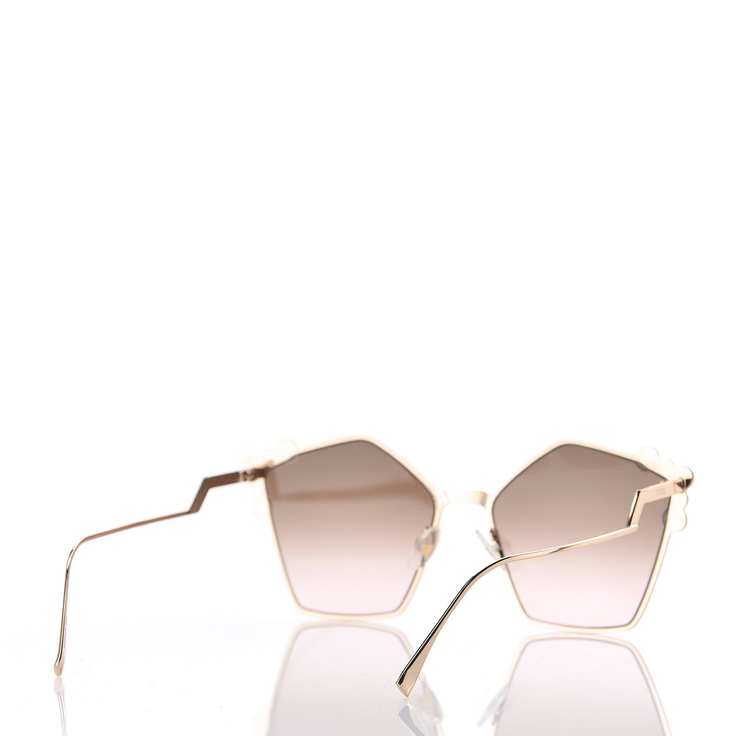 Fendi Geometric Dots Sunglasses FF 0261/S Rose Gold 4 of 6