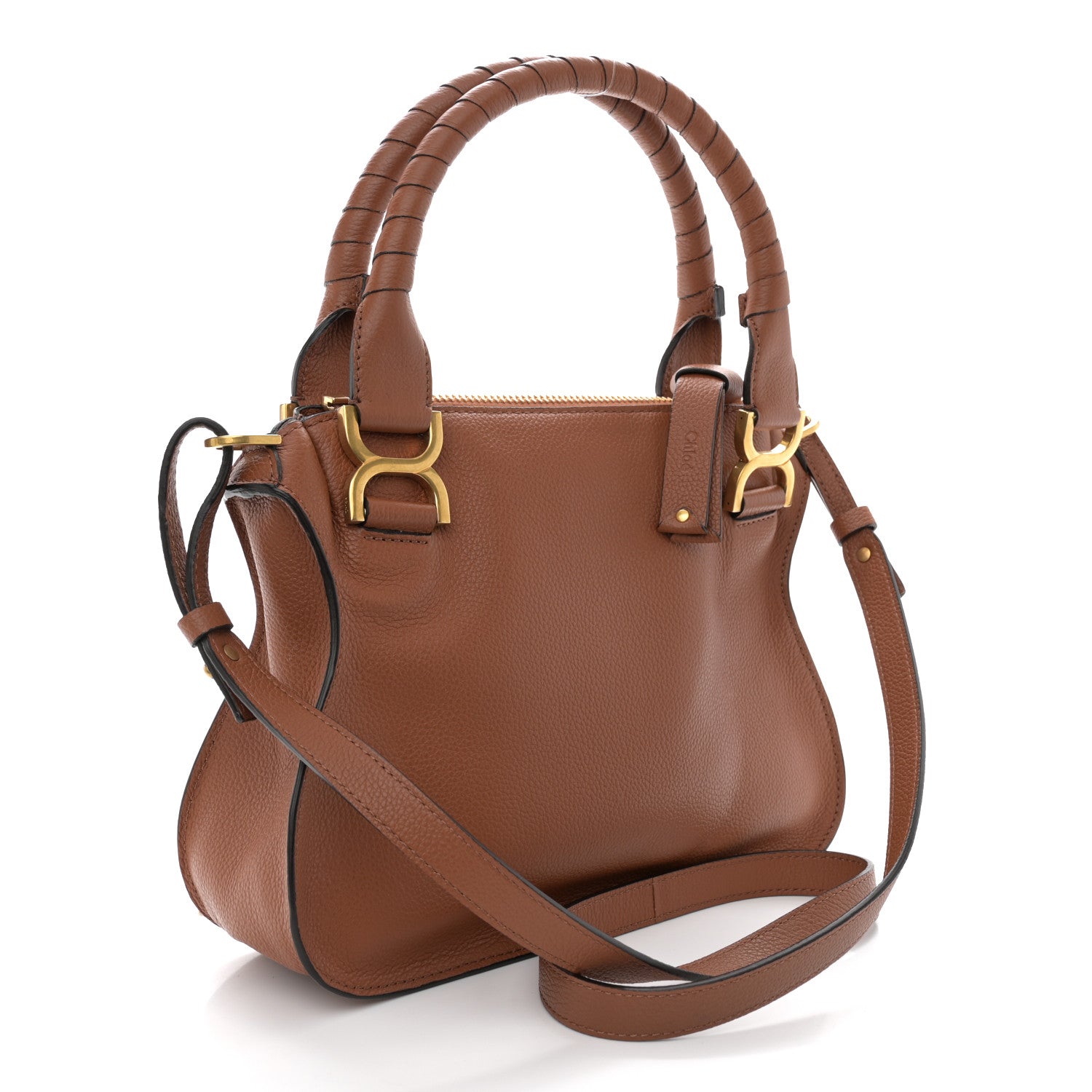 Chloe Calfskin Small Marcie Satchel Tan 3 of 11