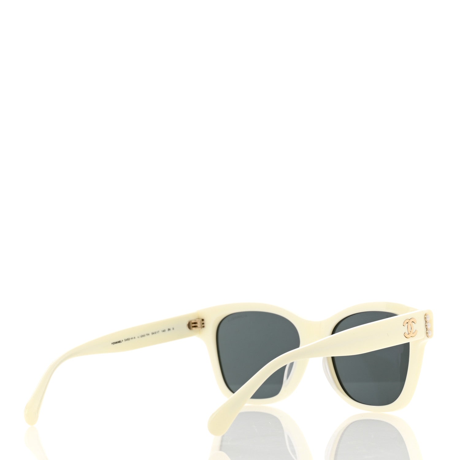 Chanel Acetate Pearl Square CC Sunglasses 5482 White 4 of 7
