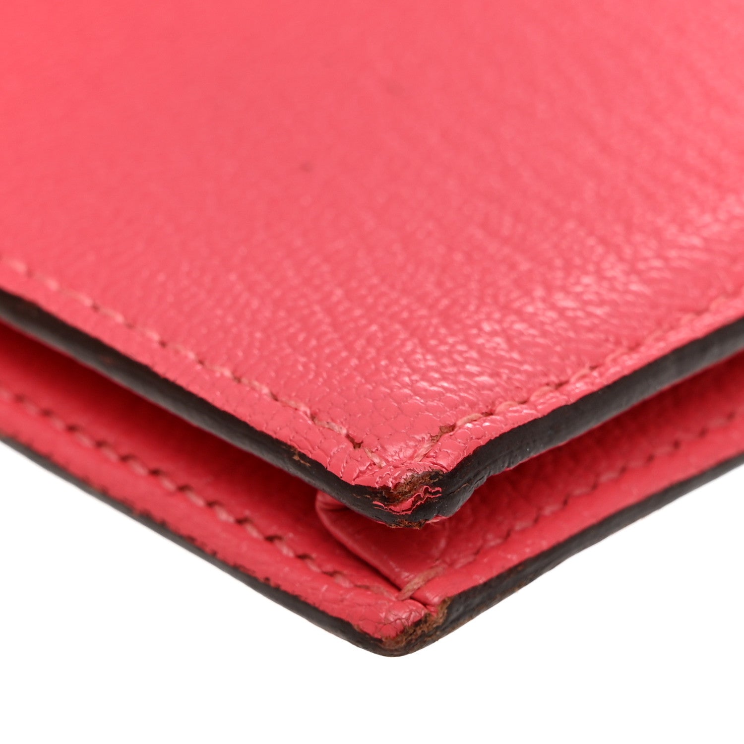 Hermes Chèvre Mysore Bearn Gusset Wallet Rose Lipstick 9 of 16