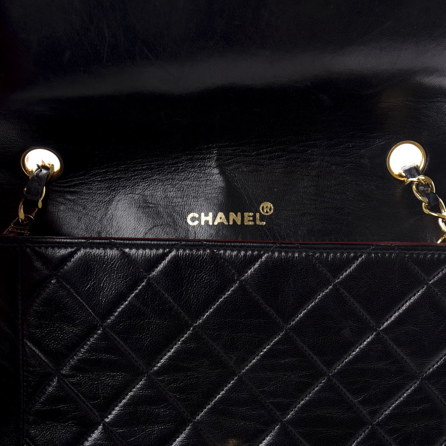 Chanel Lambskin Quilted Medium Single Flap Black 6 of 8