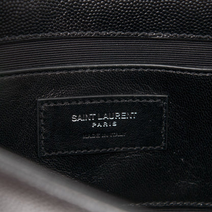 Saint Laurent Grain De Poudre Medium Classic Monogram Kate Satchel Black 6 of 6