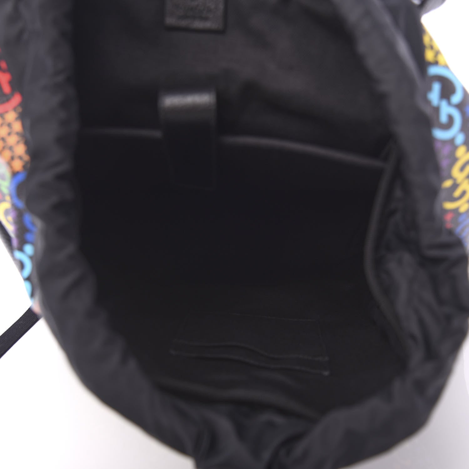 Gucci GG Supreme Monogram Psychedelic Medium Double Buckle Backpack Black Multicolor 4 of 8