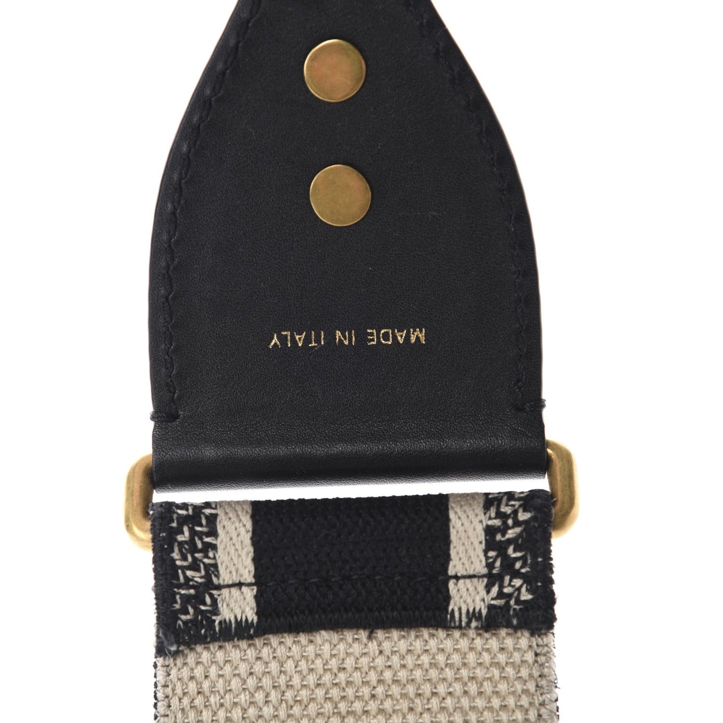 Canvas Embroidered Shoulder Strap Black
