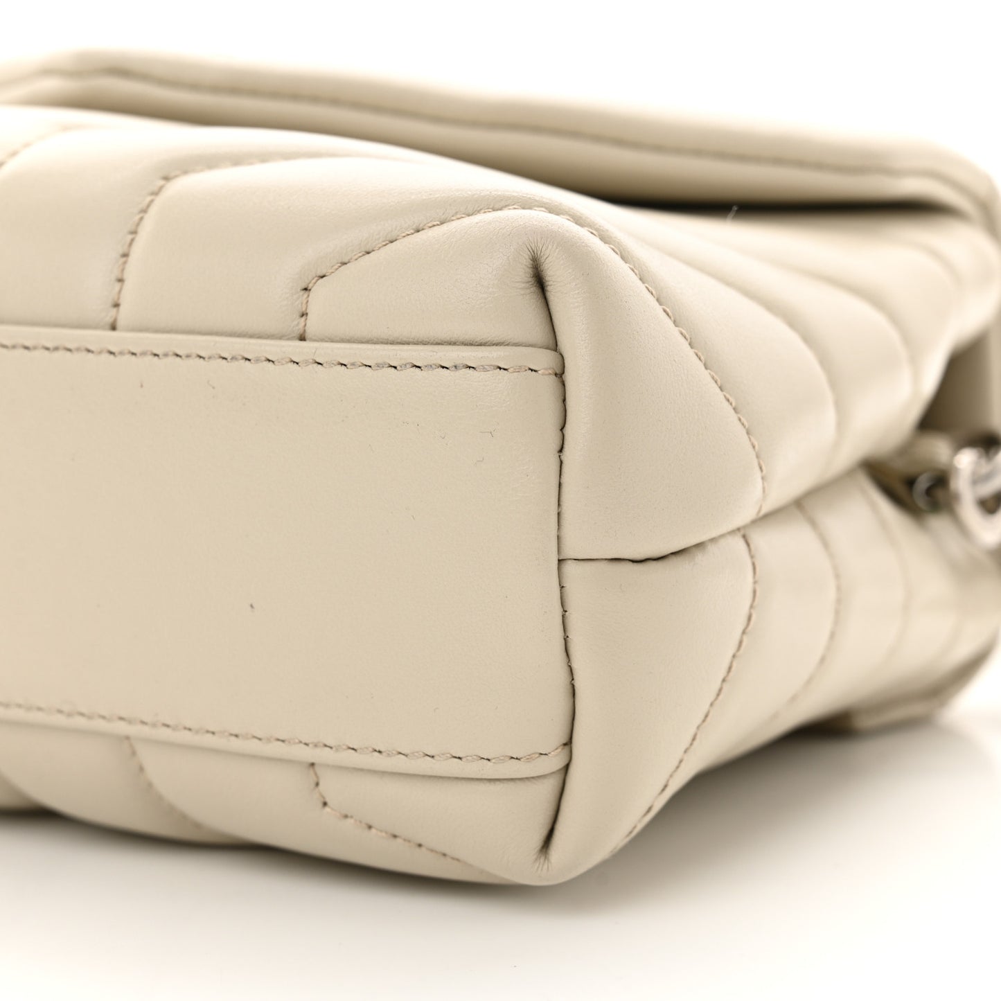 Calfskin Y Quilted Monogram Toy Loulou Crossbody Bag Crema Soft