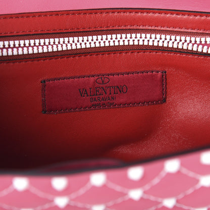 Valentino Garavani Lambskin Free Rockstud Spike Wallet On Chain Shadow Pink 6 of 8