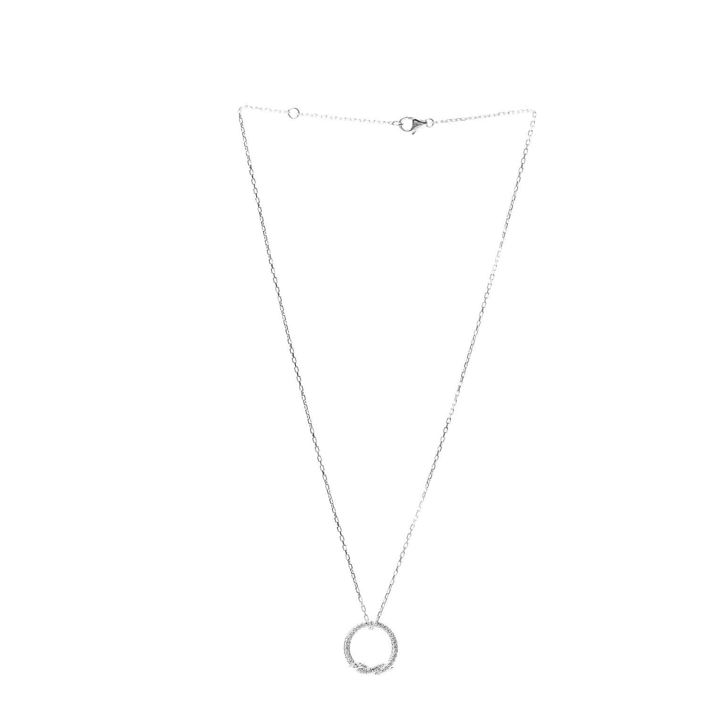 18K White Gold Diamond Entrelaces Necklace