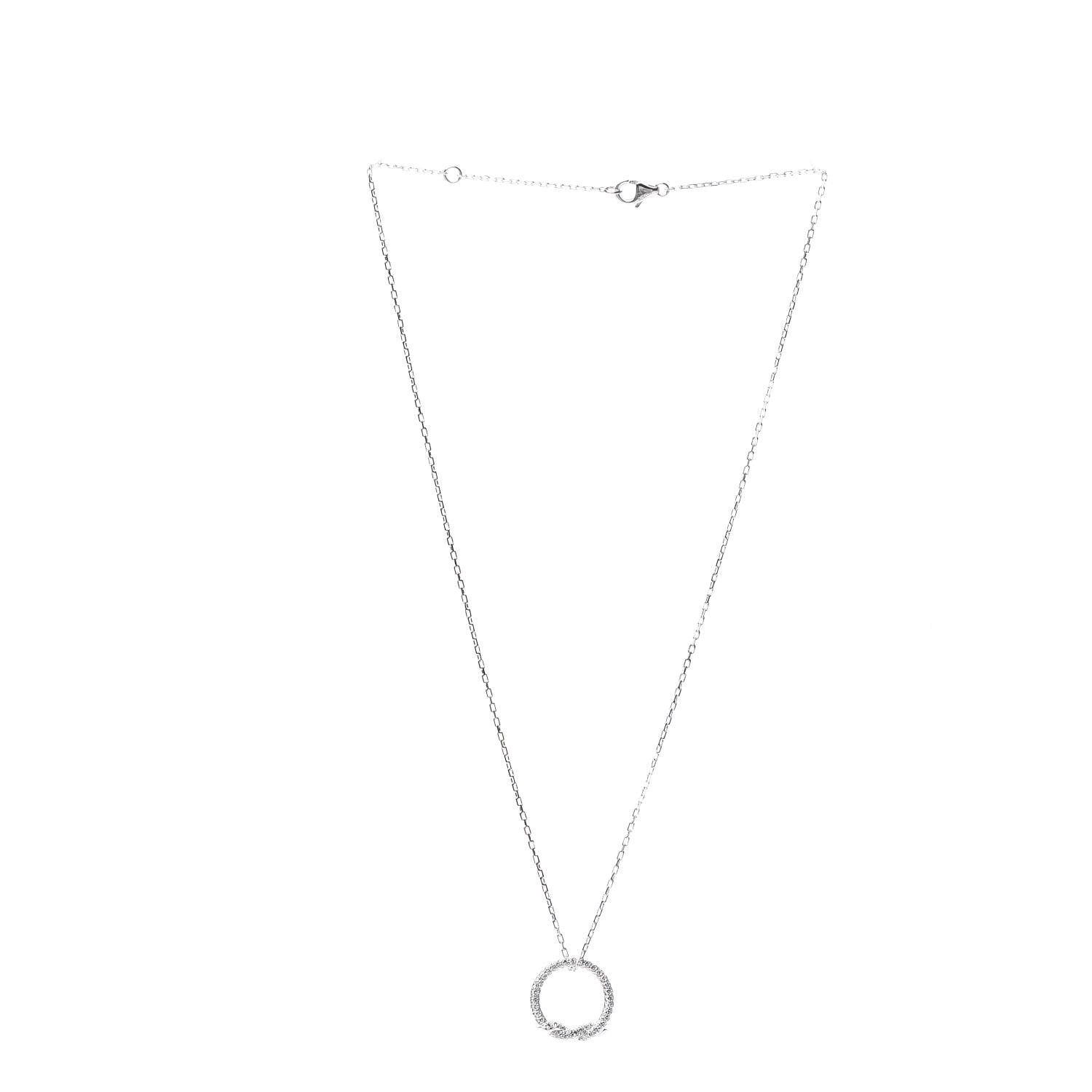 Cartier 18K White Gold Diamond Entrelaces Necklace 3 of 6