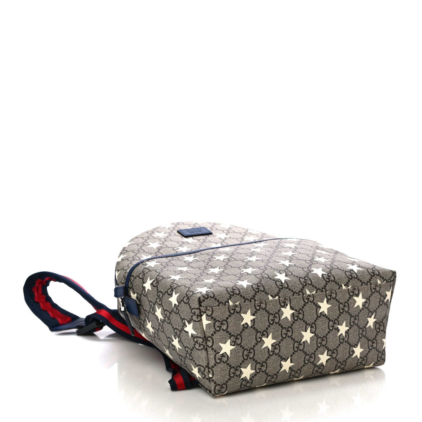 GG Supreme Monogram Stars Childrens Backpack Beige Ebony Yellow Royal