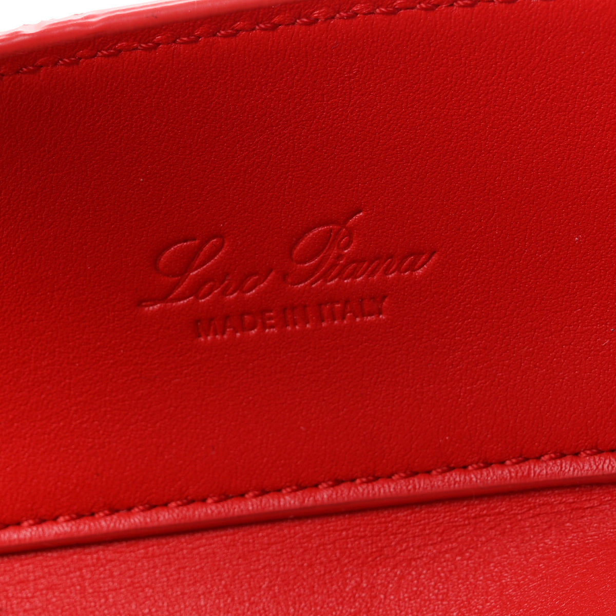 Loro Piana Smooth Calfskin Micro Sesia Fire Red 6 of 9