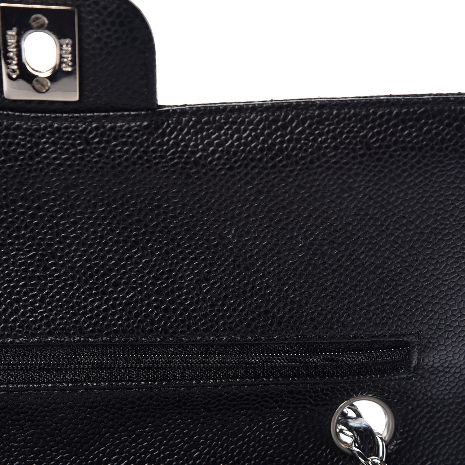 Chanel Caviar Quilted Medium Double Flap Black 9 of 10