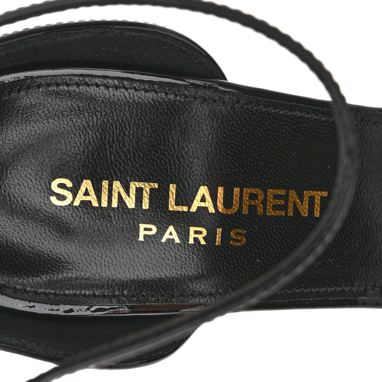 Patent Calfskin Opyum 110 Sandals 35.5 Black