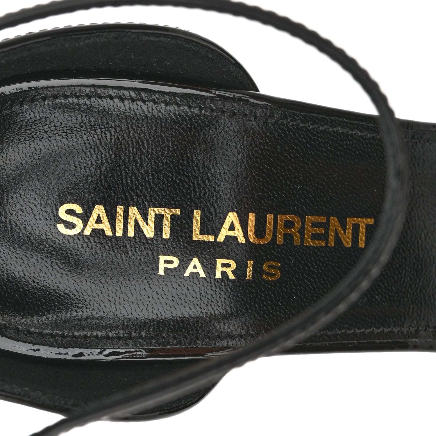 Saint Laurent Patent Calfskin Opyum 110 Sandals 35.5 Black 7 of 10