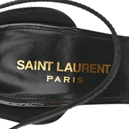 Saint Laurent Patent Calfskin Opyum 110 Sandals 35.5 Black 7 of 10