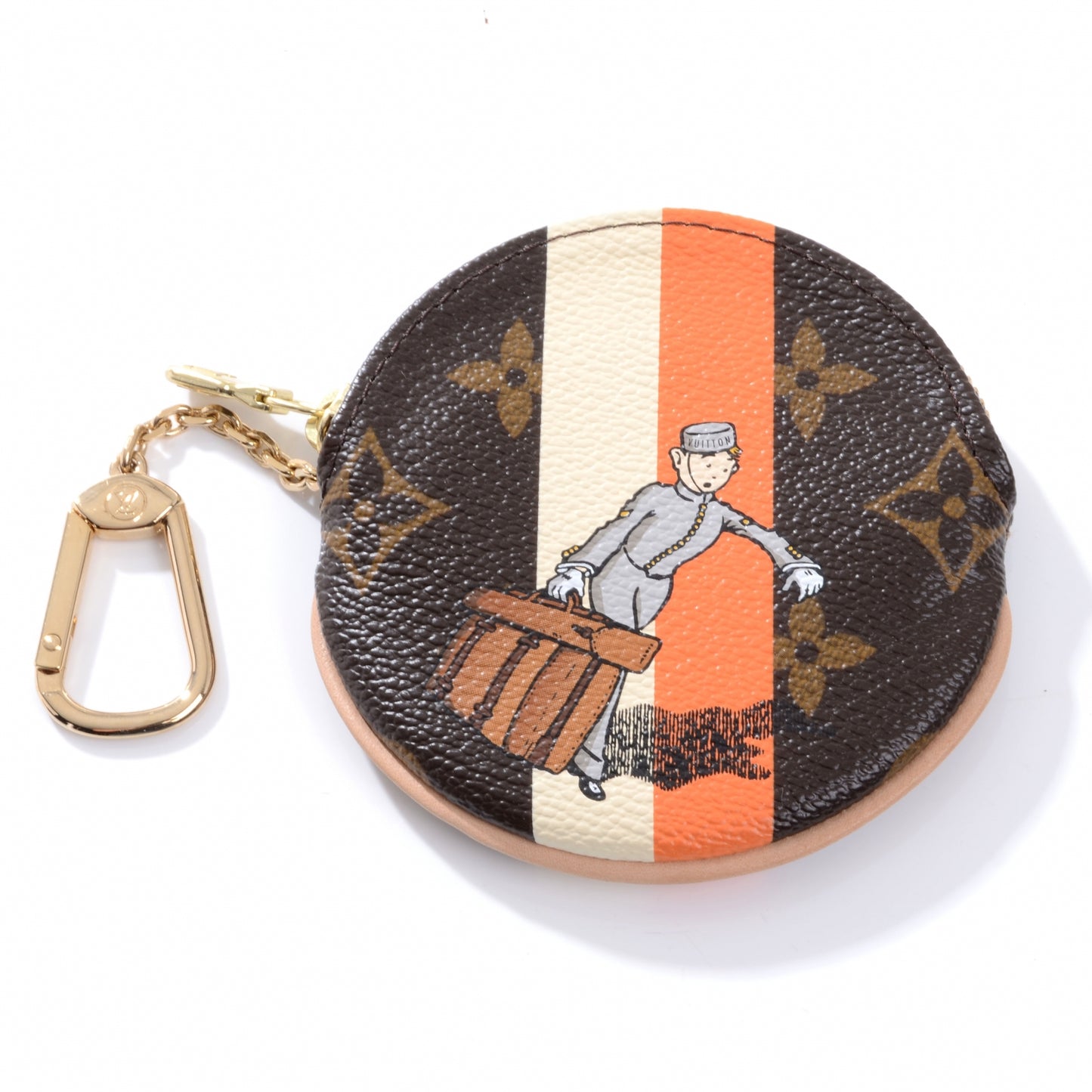 Monogram Groom Round Coin Purse