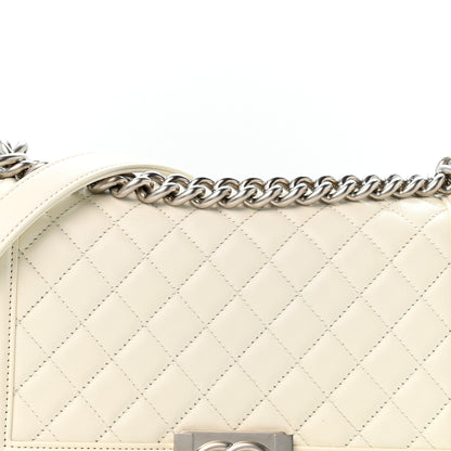 Chanel Lambskin Quilted Medium Boy Flap White 8 of 11