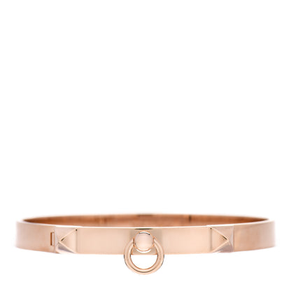 Hermes 18K Rose Gold PM Collier De Chien Bracelet SH 1 of 4